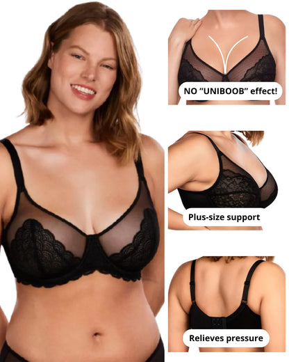 Glyssa Lifted Lace Minimizer Bra