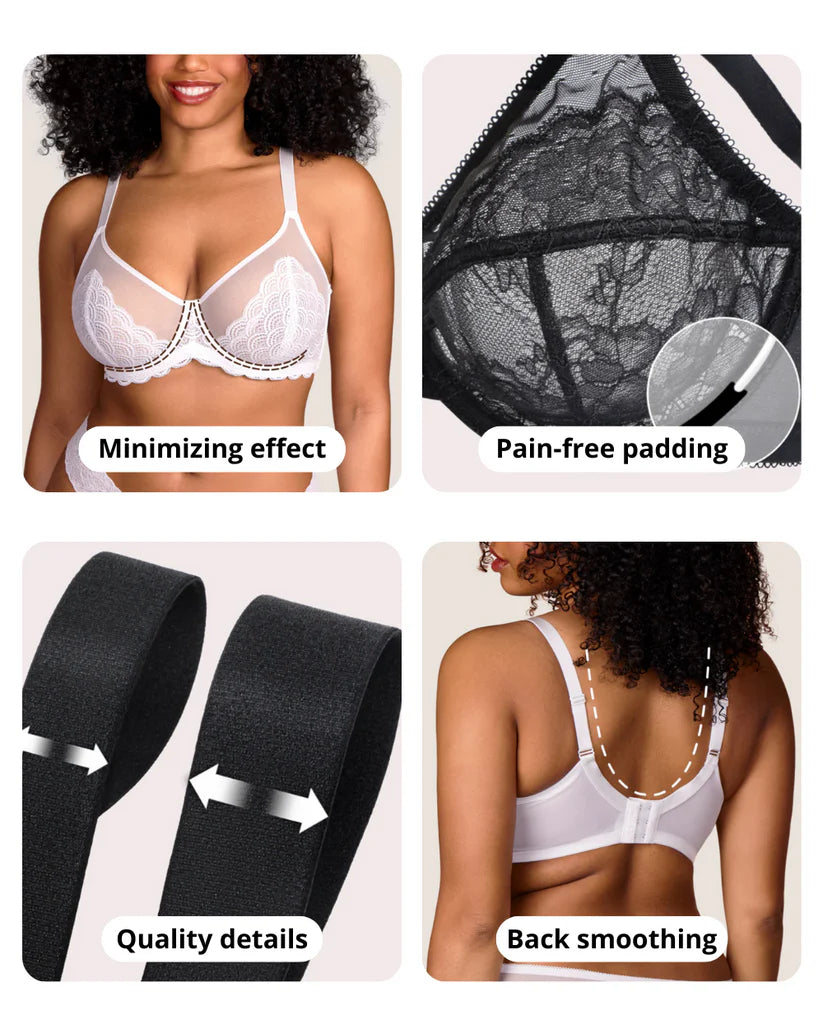 Glyssa Lifted Lace Minimizer Bra