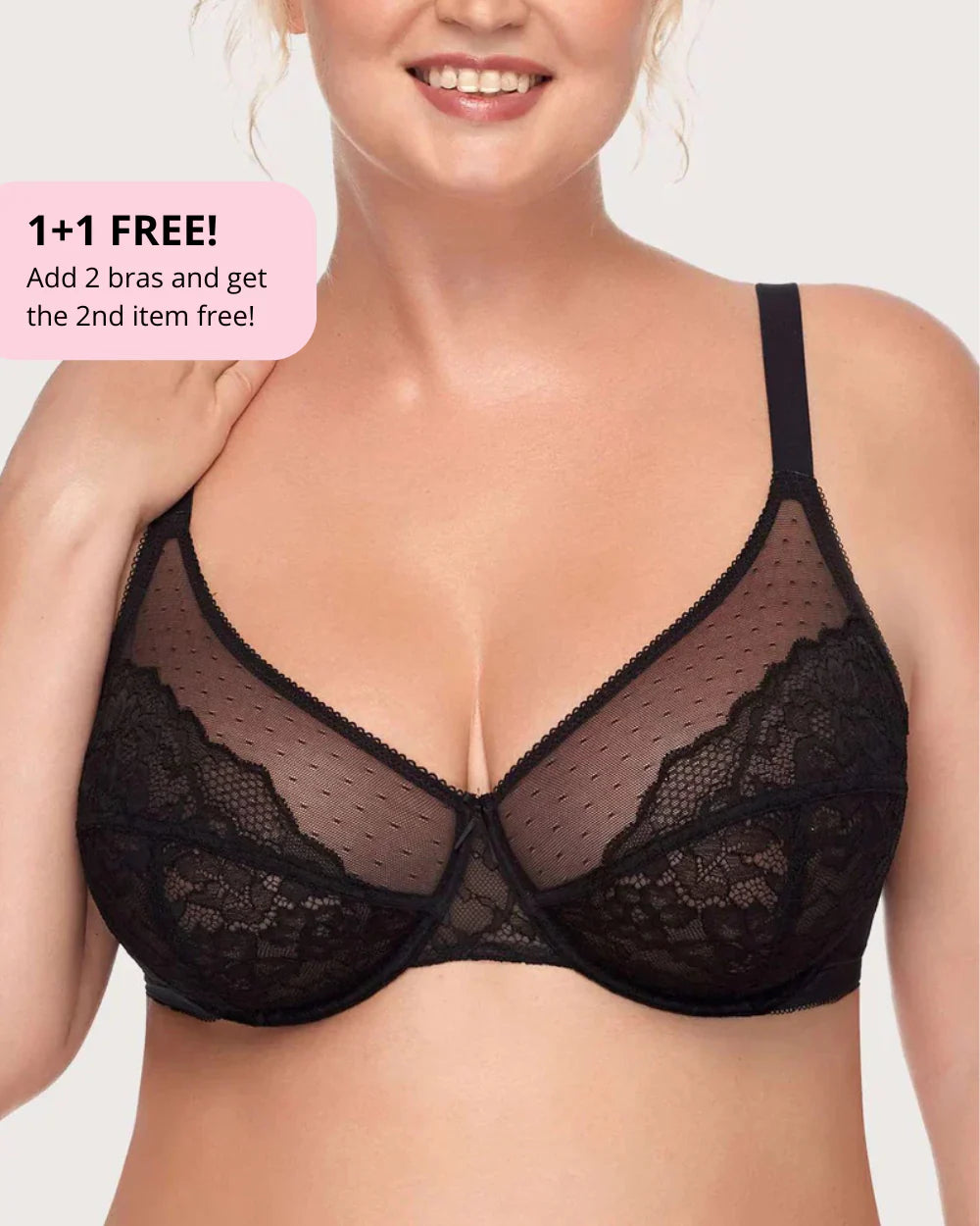 Glyssa Lifted Lace Minimizer Bra